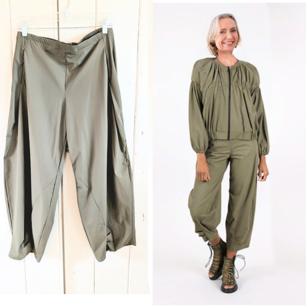 Kozan Vita Olive Green Wide Leg Pants NWT sz L